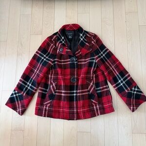 Karen Kane Red Plaid Jacket